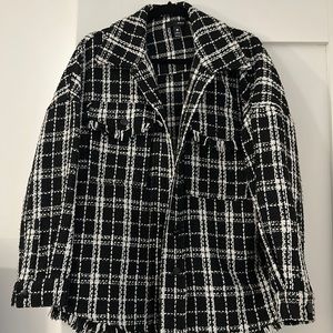Aqua plaid jacket